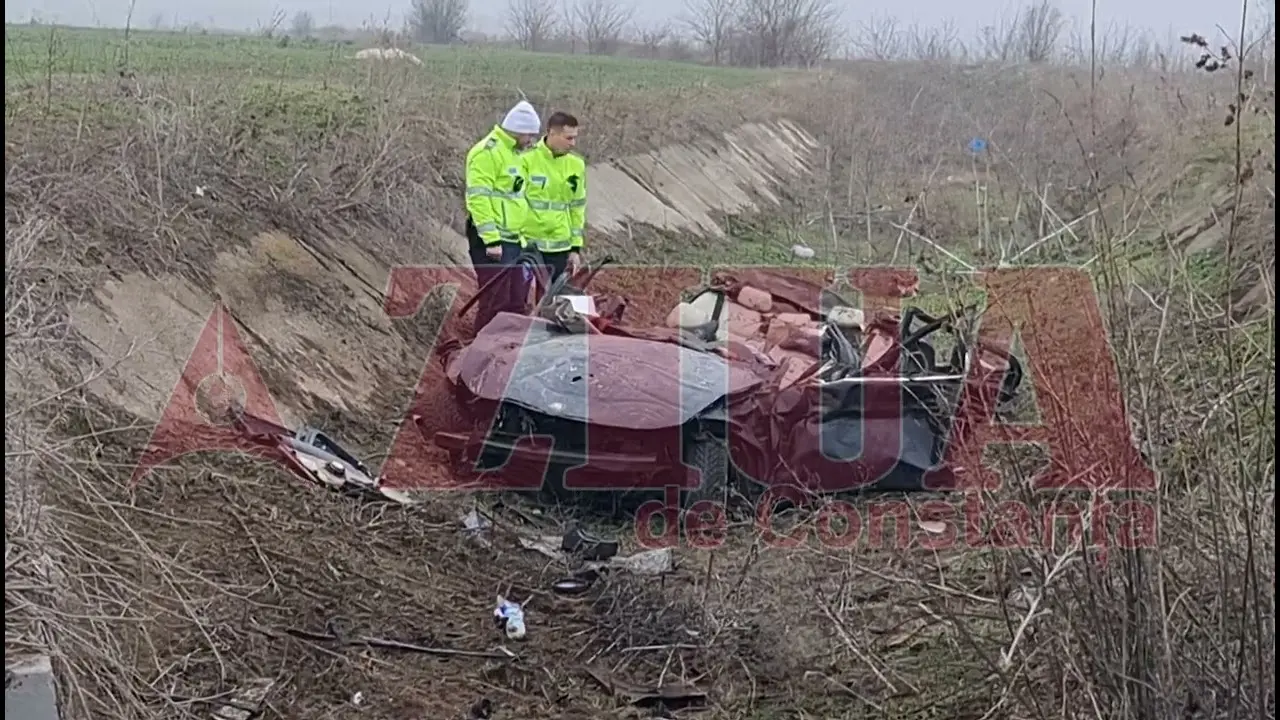 Trei tineri au murit, în urma unui accident produs în Constanța, la ieşire din localitatea Cuza Vodă [VIDEO]