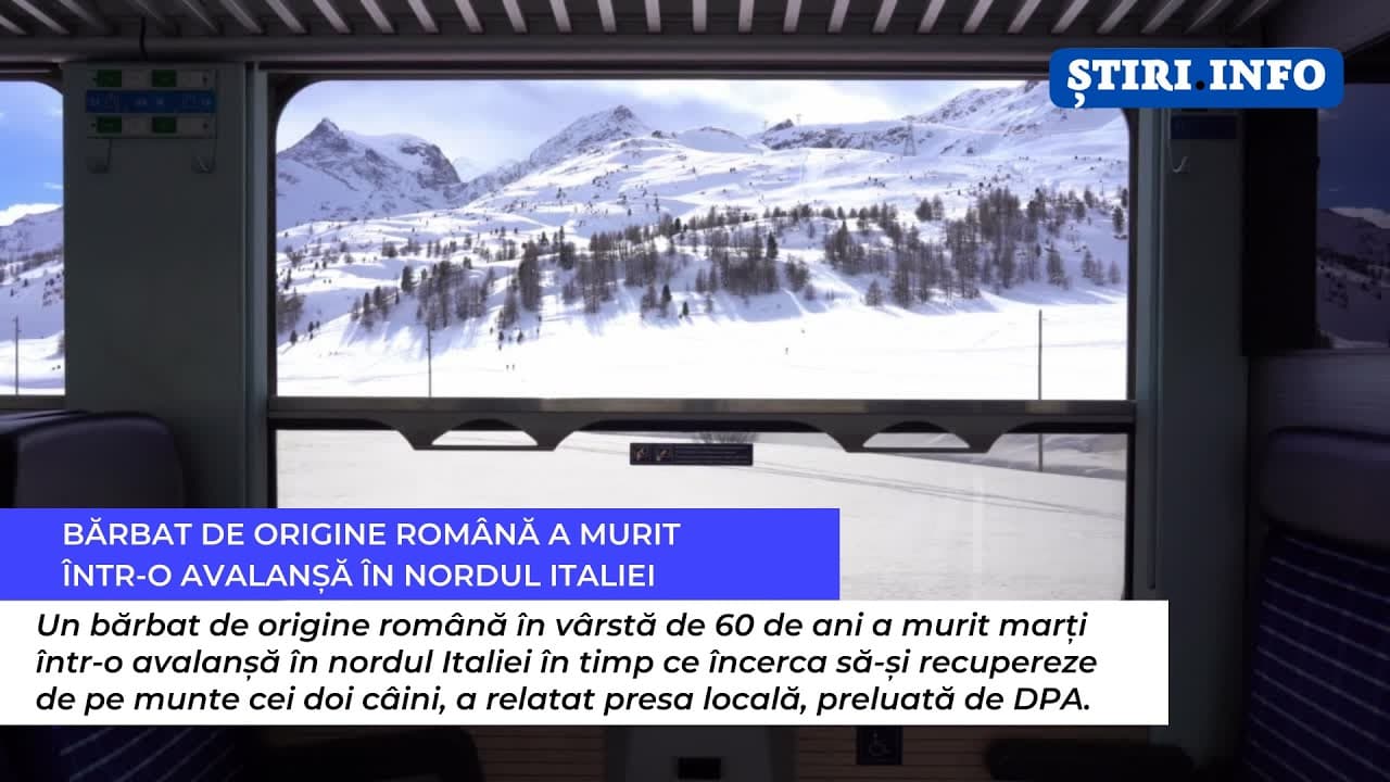 Un bărbat de origine română a murit într-o avalanşă în nordul Italiei [VIDEO]