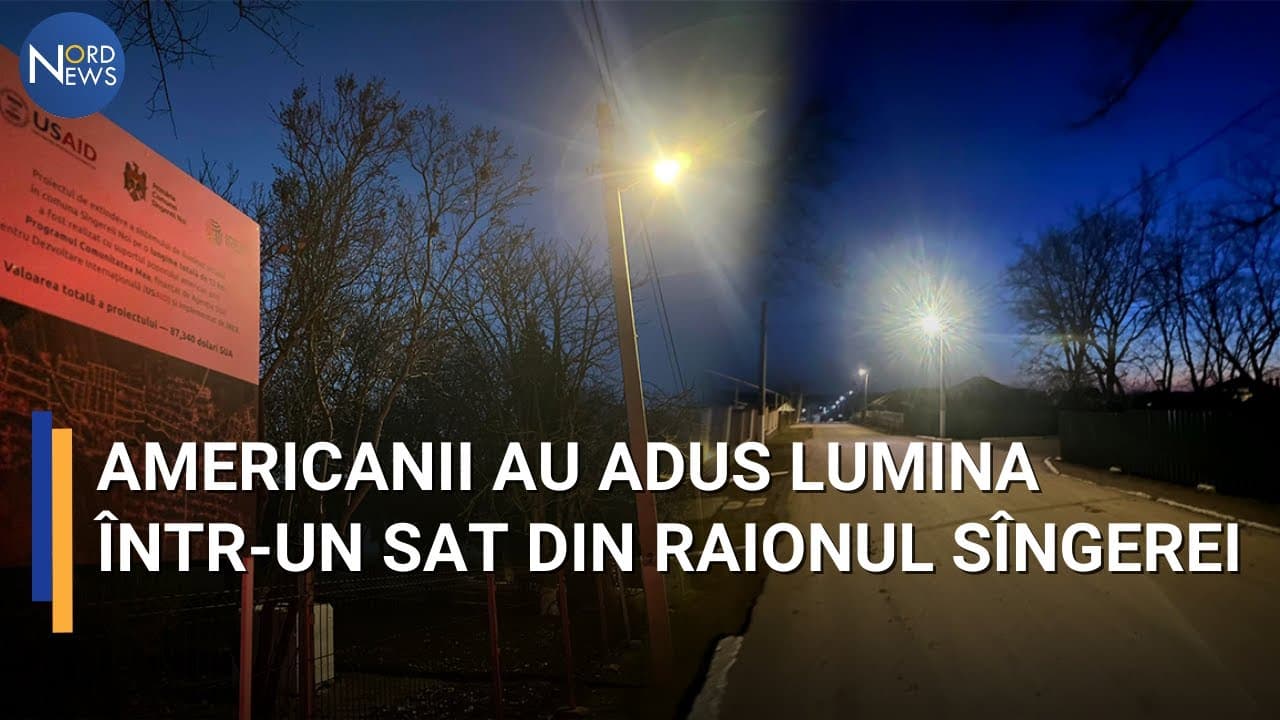 Raionul Sîngerei: Străzile comunei Sîngereii Noi devin mai iluminate [VIDEO]