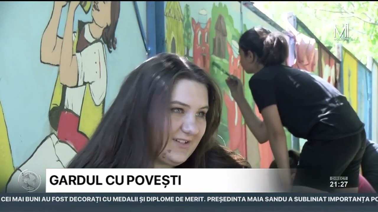 Eroi din basme, pictați pe gardul unui centru social din Drochia [VIDEO]