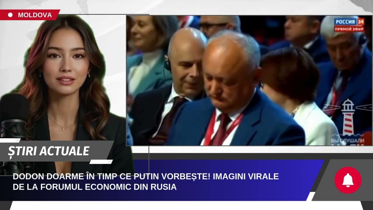 Dodon doarme în timp ce Putin vorbește! Imagini virale de la Forumul Economic din Rusia (VIDEO)