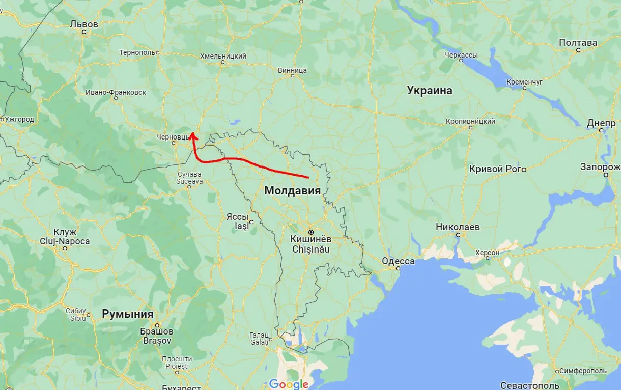 O rachetă rusească a intersectat spațiul aerian al R. Moldova, apoi pe cel al României