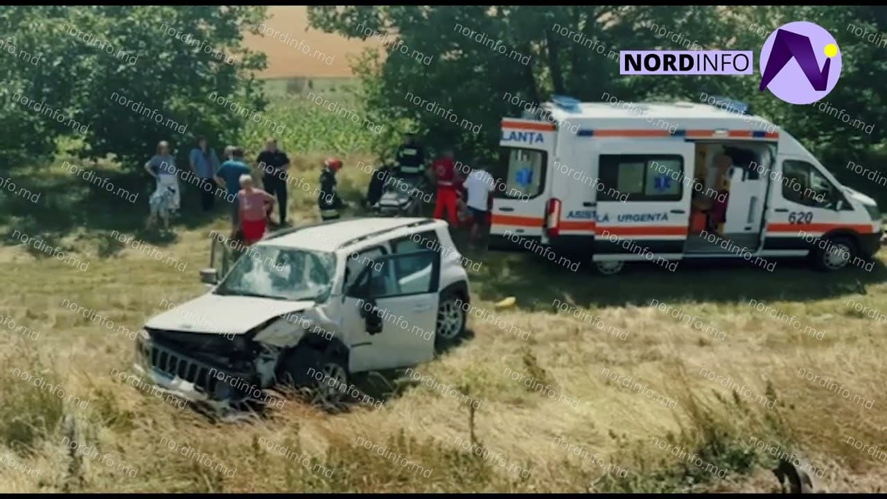 Accident grav în raionul Edineț: Intervenție de urgență a ambulanței (VIDEO)