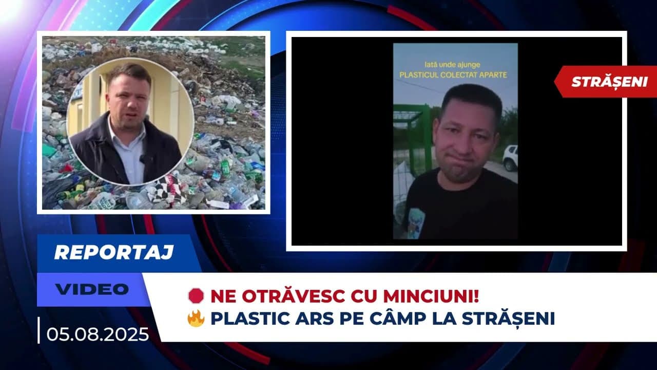 Scandal Ecologic la Strășeni! Plasticul Promis pentru Reciclare, Ars pe Câmp (VIDEO)