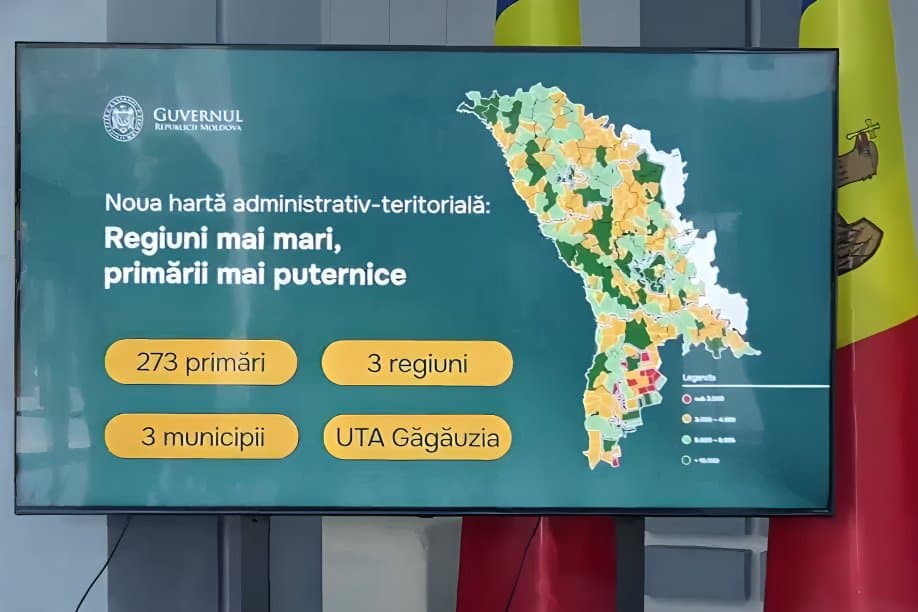 Clădirea unei primării dintr-o localitate rurală din Republica Moldova